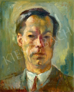  Szőnyi István - Nyakkendős önarckép, 1929 