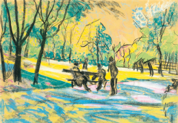  Scheiber, Hugó - Lights in the Park (City Park), 1920s 