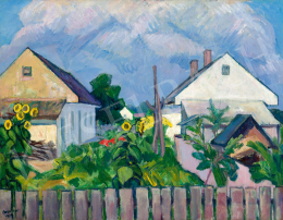 Huzella, Pál - Summer Garden with Sunflowers, 1919 