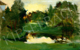  László, Fülöp - Lights of Dawn Glimmering on the Water Surface at Éberhárd on the Estate of the Apponyi Family, 1897 
