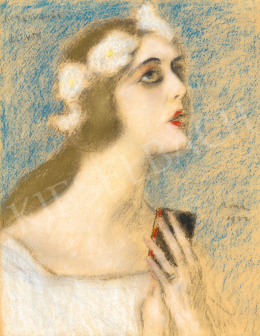 Rippl-Rónai József - Darvas Lili színésznő portréja, 1922 
