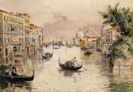 Koszkol, Jenő - Venice Scene with Gondolas 