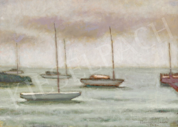  Basilides, Sándor - Sailboats on Lake Balaton, 1969 