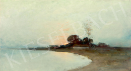 Komáromi-Kacz Endre - Vízparti táj (Naplemente a horizonton), 1917 