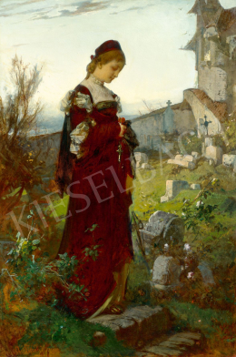 Liezen-Mayer, Sándor - Brooding Girl with Roses (Margit), c. 1875 