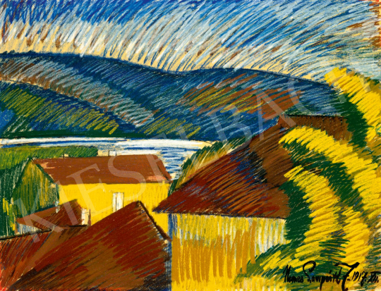  Nemes Lampérth, József - Rooftops of Trencsény, 1917 | 77th Spring Auction auction / 186 Lot