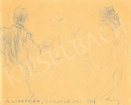 Rippl-Rónai József - A ligetben Gerbeaud-nál, 1907 