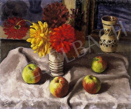 Schilling János - Csendélet almával | 4. Aukció aukció / 43 tétel