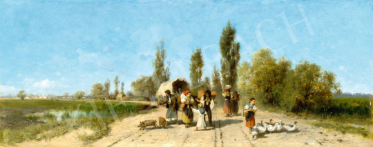 Böhm Pál - Hazafelé, 1875 | 77. tavaszi aukció aukció / 228 tétel