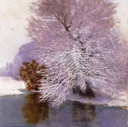 Molnár Z., János - Snowy Tree on the Lakeside 