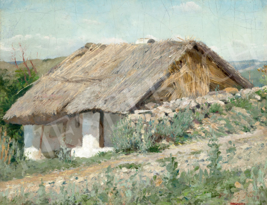  Vaszary János - Nádfedeles házikó, 1893 körül | 77. tavaszi aukció aukció / 230 tétel