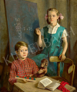  Mezey Artur - M. I. éltanuló és kisöccse, 1951 körül 