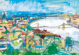  Uhrig, Zsigmond - View of Budapest, 1973 