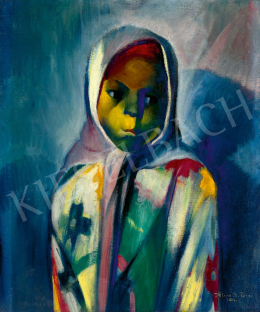  Bacher, Rózsi (Deli Antalné) - Girl in Kerchief, 1926 