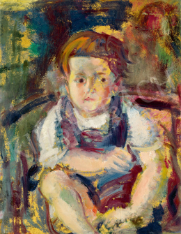  Márffy Ödön - Kisgyermek kantáros nadrágban, 1920-as évek eleje 