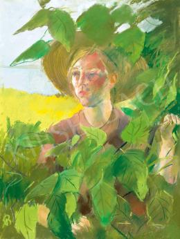 Bernáth Aurél - Nyári napsütésben (Marili lombok között), 1955 