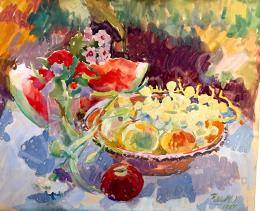 Pituk József - Gyümölcs csendélet, 1957  