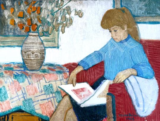 For sale  Czene, Béla jr. - Girl flipping through an album, 1962 's painting