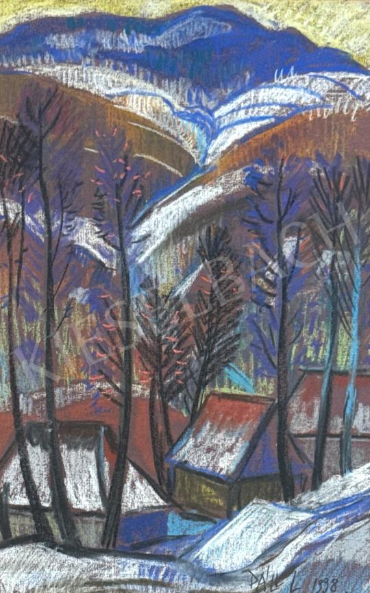  Páll Lajos - Tél Székelyföldön (Koron), 1998  festménye