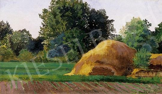 Feszty, Árpád - Landscape with a Haystack | 4th Auction auction / 68 Lot