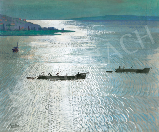  Czene, Béla jr. - Gleaming Lights at Lake Balaton (Badacsonytomaj), 1942 | 78. autumn auction auction / 2 Lot