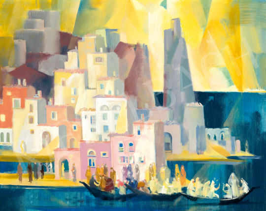  Pleidell, János - Mediterranean Town in Italy (Terracina) | 78. autumn auction auction / 3 Lot