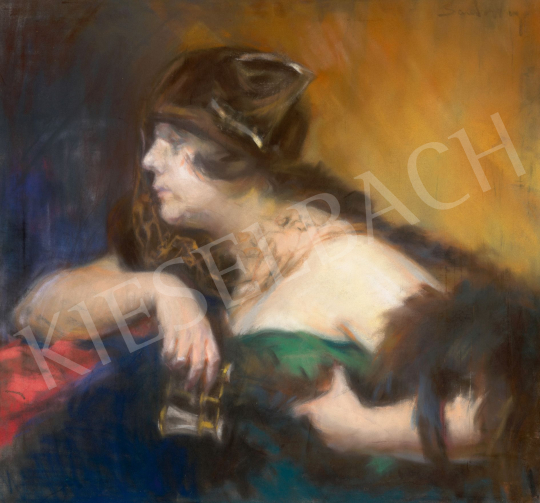 Vágó, Sándor (Vayos, Alexander) - In the Loge (Female with Opera Glasses), 1910s | 78. autumn auction auction / 7 Lot