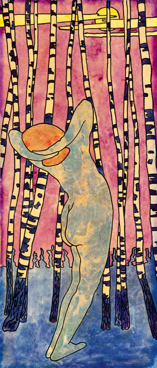Sassy, Attila - Nude in a Birch Grove, 1907 | 78. autumn auction auction / 11 Lot