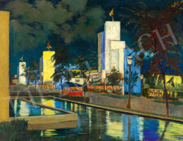  Gyimesi Kásás Ernő - A chicagói világkiállítás esti fényekkel, 1934 