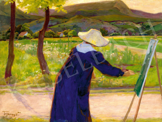 Telkessy Valéria - Festőnő Nagybányán, 1910 körül | 78. őszi aukció aukció / 25 tétel