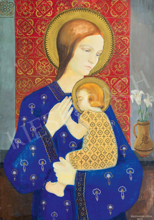 Martinszky, János - Italian Madonna with White Lilies, 1935 | 78. autumn auction auction / 30 Lot