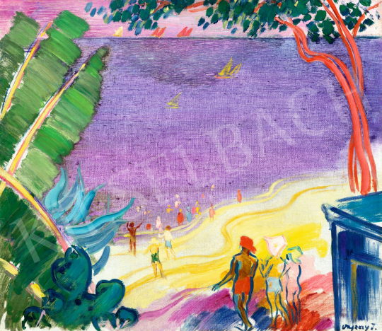  Vaszary János - Olasz Riviéra (Liguriai tengerparton), 1937 | 78. őszi aukció aukció / 64 tétel