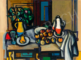  Bótos Sándor - Műtermi csendélet gyümölcsökkel, 1970-es évek 