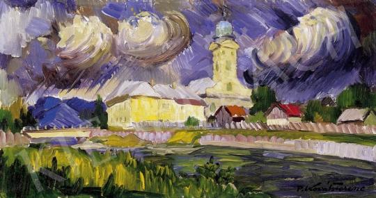 P. Kováts, Ferenc - The Banks of the Zazar with the Reformated Church in the Background | 4th Auction auction / 77 Lot