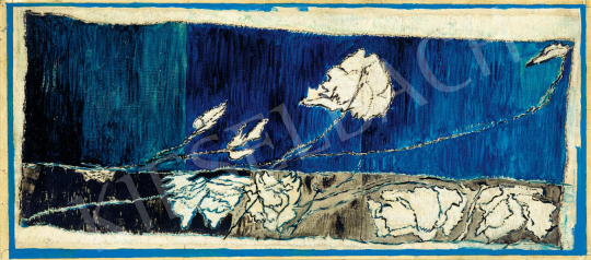  Gedő Ilka - Kék hátterű rózsakert, 1971 | 78. őszi aukció aukció / 102 tétel