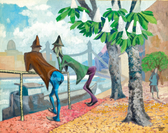 Nagy Károly - Budapestet csodálók, 1963 | 78. őszi aukció aukció / 129 tétel