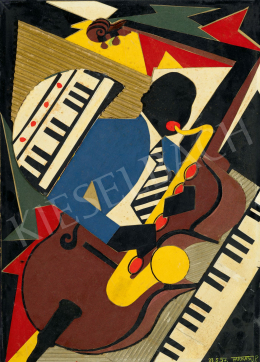  Jean-Pierre Farkas - Jazz zenész szaxofonnal 