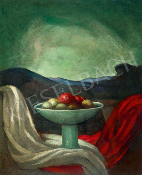 Mund Hugó - Csendélet tájban | 78. őszi aukció aukció / 154 tétel