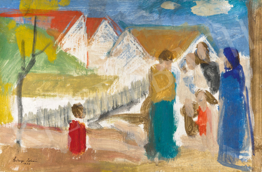  Szőnyi, István - Conversation on a Zebegény Street, 1933 | 78. autumn auction auction / 173 Lot