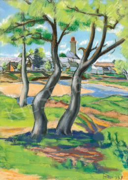 Pittner, Olivér - Landscape with the View of Nagybánya, 1937 