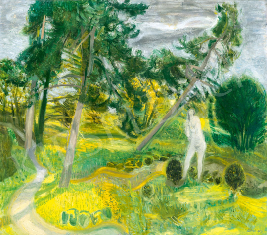  Szín György - Szabadban (Zöld szimfónia), 1930-as évek vége | 78. őszi aukció aukció / 185 tétel