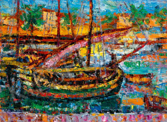  Vén, Emil - Sailboats at the Croatian Shore (Spolento) | 78. autumn auction auction / 200 Lot