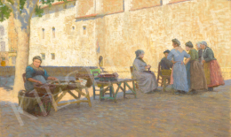  Poll Hugó - Szieszta az árnyékban (Les Martigues-i piac), 1920 körül 