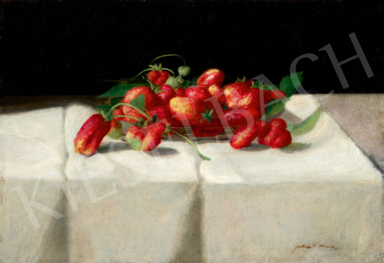 Molnár Z. János - Szamócák a fehér abroszon, 1930-as évek | 78. őszi aukció aukció / 205 tétel