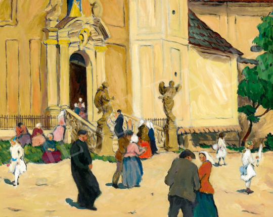  Bálint, József (Lencsés) - Urban Hustle-n-Bustle at Nagyvárad, early 1910 | 78. autumn auction auction / 212 Lot