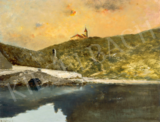  K. Spányi Béla - Sejtelmes fények a vízparton | 78. őszi aukció aukció / 215 tétel