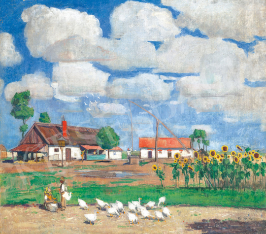  Pólya, Tibor - Szolnok Landscape with Sunflowers and Clouds (Summer) | 78. autumn auction auction / 220 Lot