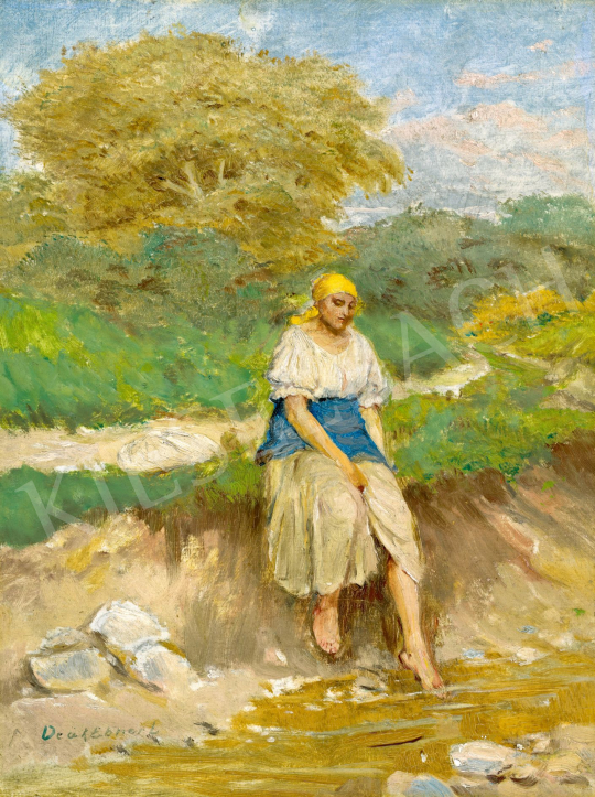 Deák-Ébner Lajos - Nyári felfrissülés a vízparton | 78. őszi aukció aukció / 222 tétel