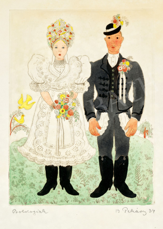 Pekáry István - Ketten (Boldogiak), 1934 | 78. őszi aukció aukció / 223 tétel