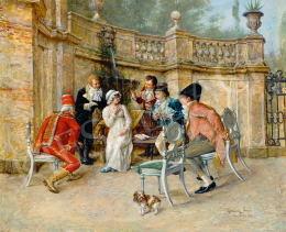  Kéméndy Jenő - Udvarlás (Flört a parkban), 1891 